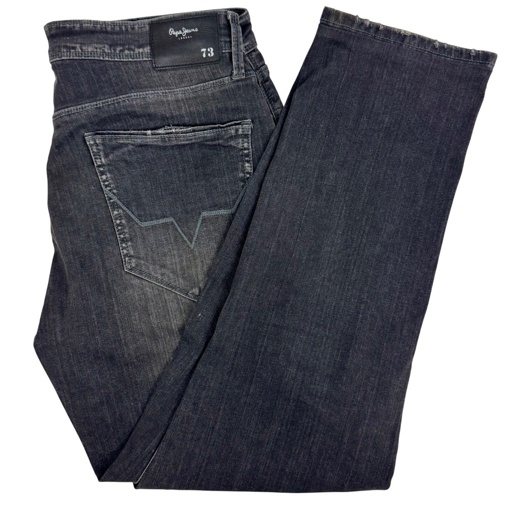 Pepe‎ Jeans London Treyson Holborne Mens Dark Gray Stretch Denim Jeans 34x33
